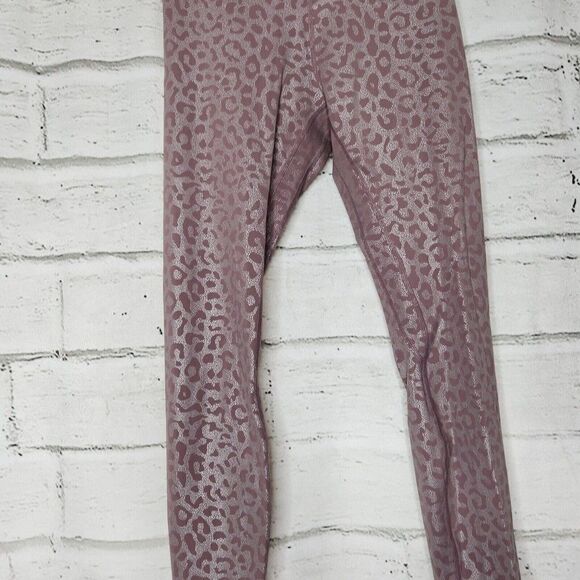 Zyia Mid Rise Cheetah Print Purple Full Length Leggings Womens Size 2 Athleisure - Picture 4 of 9